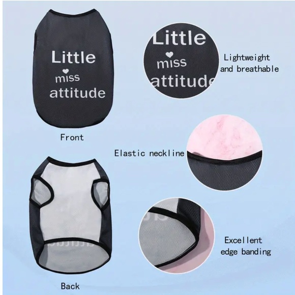 Pet Vest/Tank reads: “Little Miss Attitude” - Picture 3 of 6
